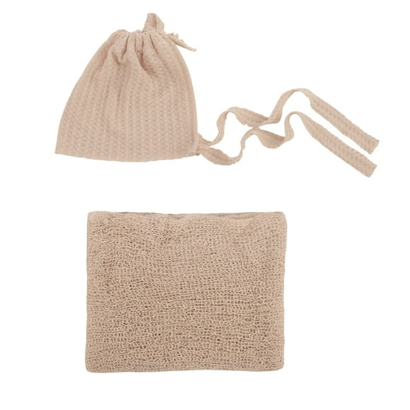 KAKOWELY 1 juego de manta elástica para recién nacidos y gorro para fotografía de bebés.