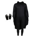 thumbnail image 3 of Disfraz de Adultos Negro Murciélago Traje de Halloween Ala Adorno Playa Ligero Gafas Disfraz Juego Fiesta Boda SG Soledad Disfraz de murciélago animal para adultos, 3 of 10