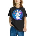 thumbnail image 2 of QTBIUQ Summer Kids Short Sleeve T-Shirt Toddler Boys Girls Cute Bunny Top Easter Eggs Casual Clothes Suitable for 3-10 Years, 2 of 5
