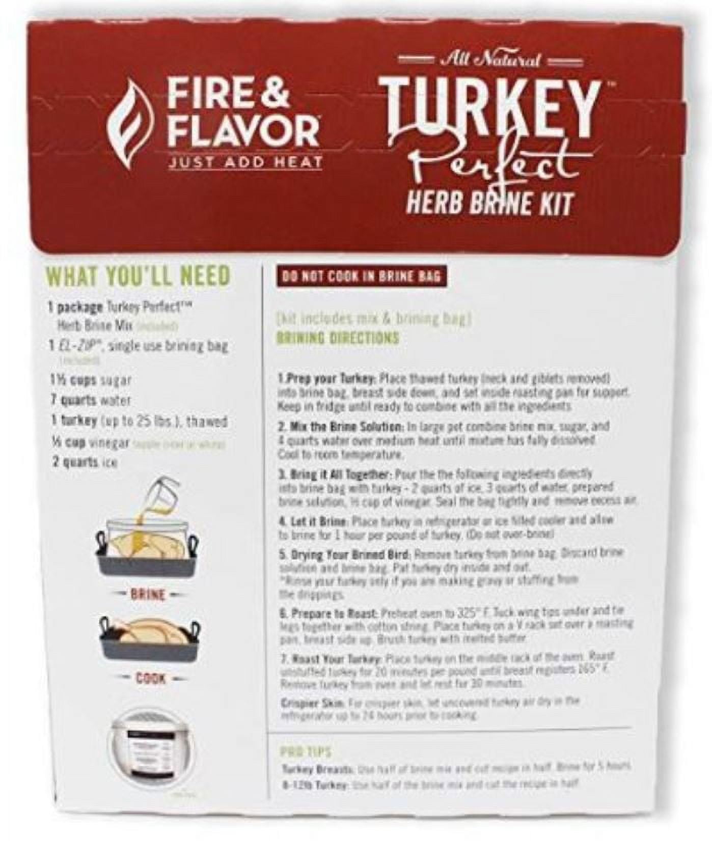 Turkey Perfect by Fire & Flavor All-Natural Lemon Pepper Brine Kit