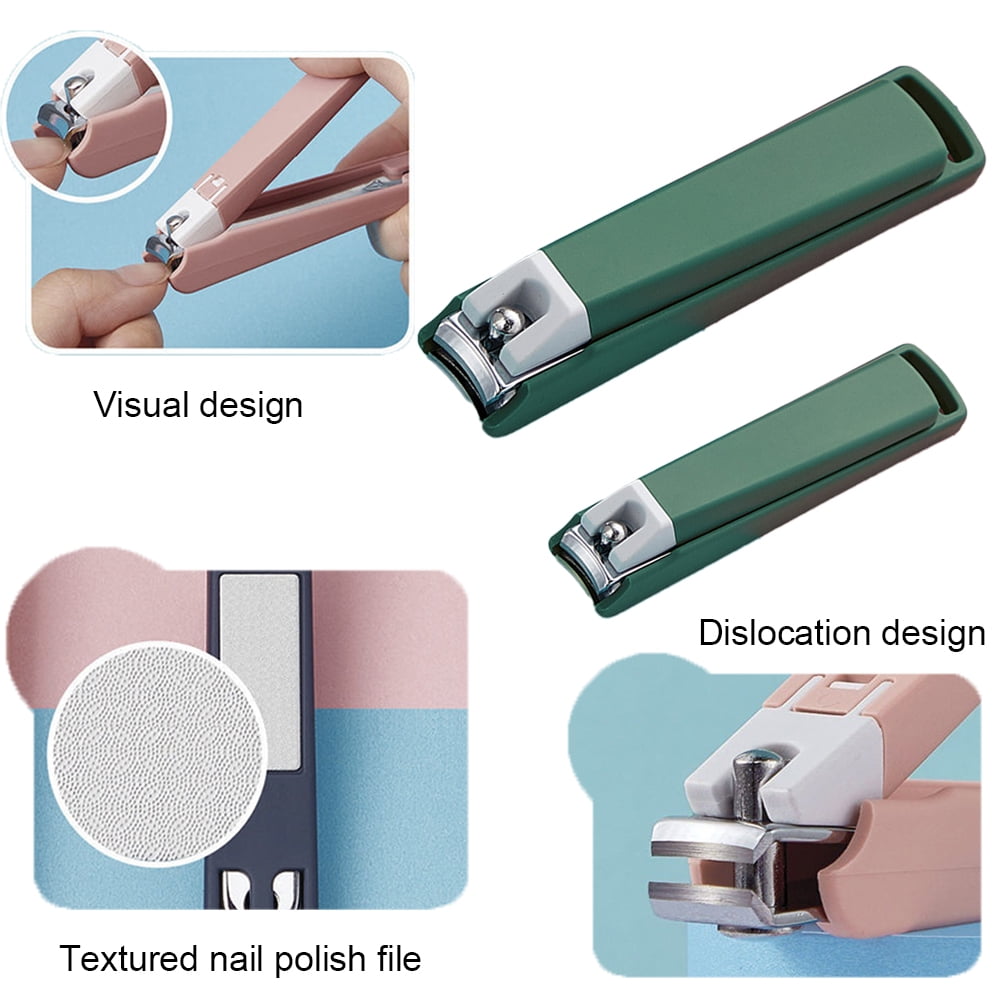 Nail Clippers Stainless Steel Fingernail Clippers Toenail Clippers Nail  Cutter Nail Trimmer Curved Edge with Nail File