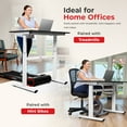 thumbnail image 6 of Sunny Health & Fitness Multi-Purpose Air-Drive Adjustable Standing Desk, Pneumatic Air Lifting, Electricity-Free, Scratch-Resistant Surface with up to 47.2" Height, Treadmill Compatible SF-A023001, 6 of 7