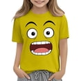 thumbnail image 6 of DAETIROS Boys Yellow Funny Face Graphic Tee 100% Cotton Short Sleeve T-Shirt Soft Comic Book Style Top for Little Kids Ages 4-7 Years,Size 5 T, 6 of 6