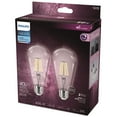 thumbnail image 3 of PHILIPS 4.5W ST19 Medium Base Daylight LED Light Bulbs Vintage- Clear Glass, 2 Pack, 3 of 5