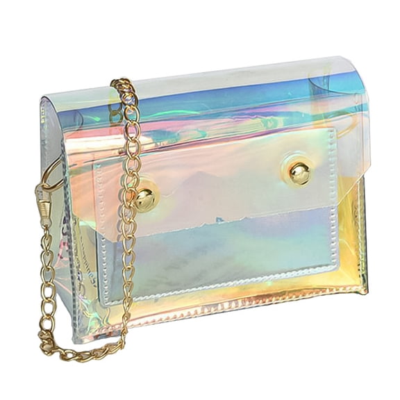 Clear Mini Jelly Shoulder Bag Transparent Handbag with Adjustable Strap Stylish Crossbody Purse for Women