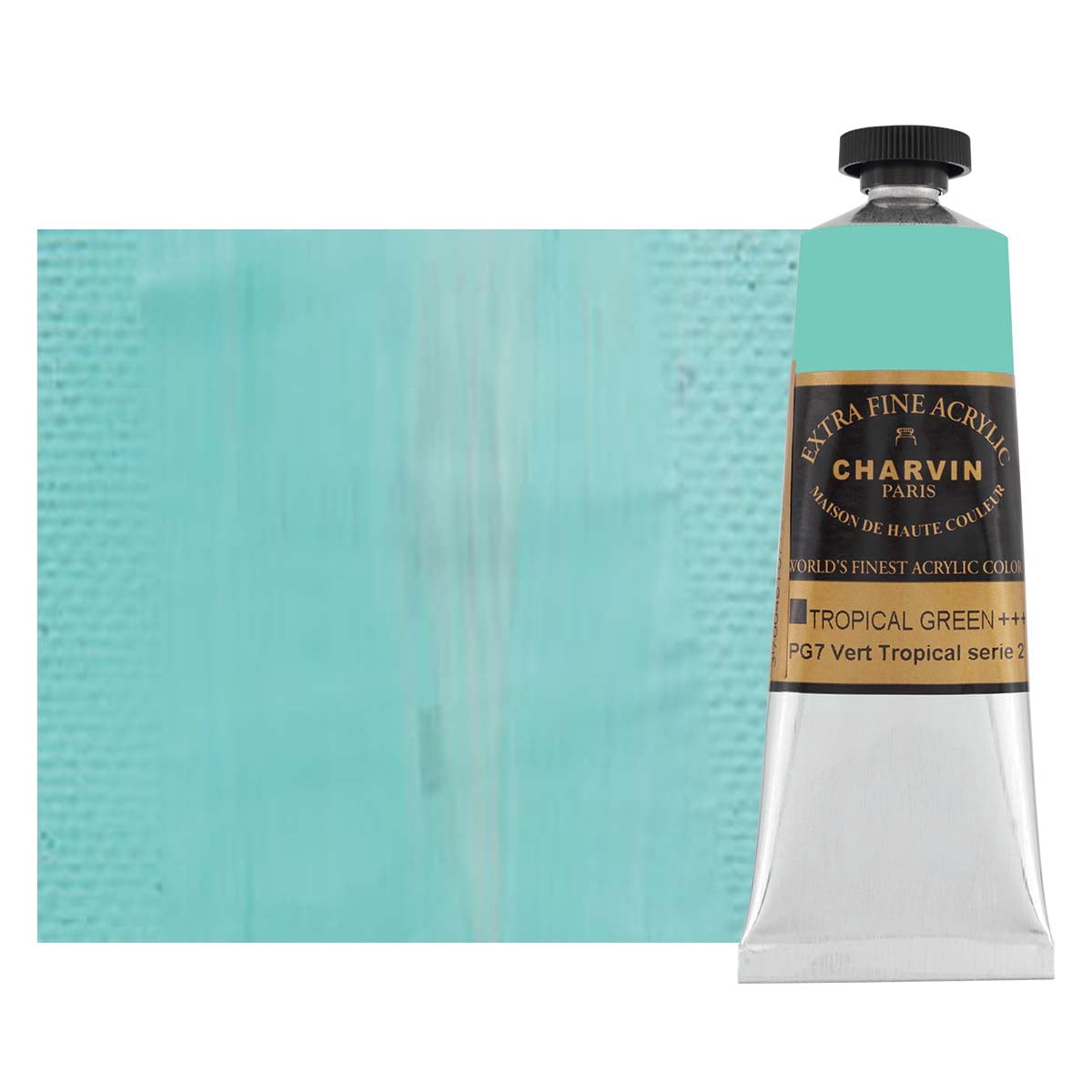 Charvin Extra Fine Professional Artist Acrylic Paint Colors, Nature Themed Hues, 60ml Tropical Green