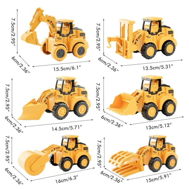 Vehículos de construcción BuyWeekMX Press and Go juguetes de ingeniería