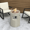 thumbnail image 2 of MOALCOFER 40000 BTU Propane Fire Pit Table,16'' Round Fire Pit, Includes Lava Rocks, Waterproof Cover, 2 of 7