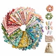 thumbnail image 2 of 50-Piece Cotton Fabric Squares with Assorted Floral and Printed Designs, 4-Inch Precut Quilting Squares for Sewing and Patchwork Diy, 2 of 5