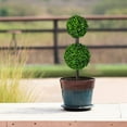 thumbnail image 4 of Youmylove Artificial Boxwood Double Ball Topiary Trees Artificial Boxwood Ball Bush With Spikes Faux Topiary Tree Artificial Plants For Indoor Outdoor Home Porch Decor, 4 of 6