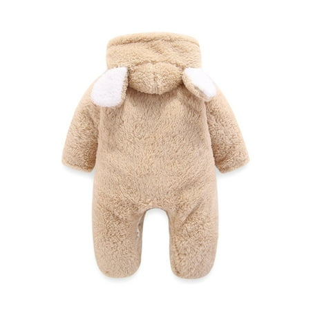

Dadaria Baby Boys Girls Clothes Newborn 0-12months Newborn Winter Clothes Warm Animal Overall Rompers Jumpsuit Beige 9-12 Months Toddler