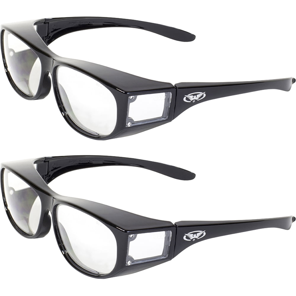Two Global Vision Escort Over Glasses Clear Lens Safety Glasses