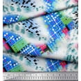 thumbnail image 3 of Soimoi Blue Rayon Fabric Geometric & Leopard Animal Skin Fabric Prints By Yard 56 Inch Wide, 3 of 3