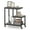 Gray, variant on Costway 1 PCS Modern G-Shaped End Table Home 3-Tier Side Table with Storage Shelves Accent Table Gray