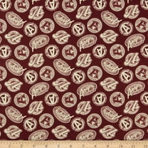 Camelot Fabrics Avengers - Tossed Logos Red 100% Cotton Fabric sold by the yard