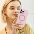 thumbnail image 4 of Magnetic case for iPhone 14 Pro Max Phone Case for Women, Matte Luxury Soft Metallic Luster Design with Camera Lens Protector, Compatible with Magsafe Case for iPhone 14 Pro Max 6.7"-Pink, 4 of 14