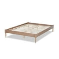 thumbnail image 2 of Baxton Studio Cielle French Bohemian Antique Oak Finished Wood Queen Size Platform Bed Frame, 2 of 7