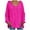 Hot Pink, variant on Patlollav Womens Plus Size Solid Color Hood Long Sleeve Sweater Tops Hot Pink M