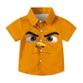 thumbnail image 3 of Amidoa Crewneck Boys Short Sleeve Graphic T-Shirts Summer Casual Cute&nbsp; Tee for Kids Orange,10 Years, 3 of 8
