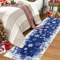 thumbnail image 2 of GlowSol 2' x 10' Hallway Runner Rug Washable Christmas Rug Kitchen Winter Holiday Decor Runner Rug for Laundry Room, Blue, 2 of 7