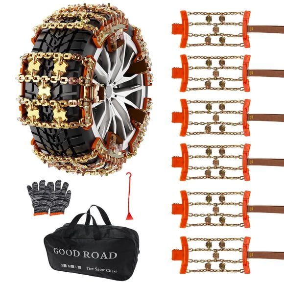Cadenas de neumáticos KYX Upgrade de acero aleado para automóviles, SUV y camionetas