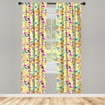 thumbnail image 3 of Leopard Print Curtains 2 Panels Set, Altered Wild Animal Skin Summer Tones Rhythmic Camo Motifs on Plain Backdrop, Window Drapes for Living Room Bedroom, 56"W X 84"L, Multicolor, by Ambesonne, 3 of 5