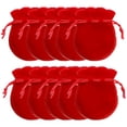 thumbnail image 1 of Mini Bolsas VelvtyRed 20Pzas Rojo 7x9cm Terciopelo Bolsa en Forma de Calabaza., 1 of 2