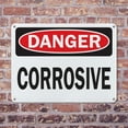 thumbnail image 4 of (2 Pack) Corrosive OSHA Danger Sign 18 Inch X 12 Inch Plastic Sign, Weather Resistant, UV Protected for Workplace, Business, and Construction Site, Made in the USA, 4 of 8