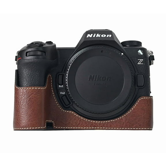 GadgetCom Camera Half Case Compatible with Nikon Z6III Z6 Mark 3 , Anti-Slip PU Leather Shell Protective Cover