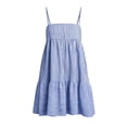 thumbnail image 4 of Snorda Women's Striped Dress Summer Round Neck Sleeveless Striped Solid Color Casual Dress Flowy Sundress Ideal for Daily Wear Beach Vacation & Party, 4 of 7