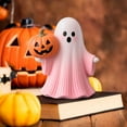 thumbnail image 6 of Pink Ghost Halloween Decor Indoor,Cute Resin Pumpkin Pink Ghost Decor Figurine,Halloween Miniature Figurine Party Centerpiece Unique Gift Idea (B), 6 of 6