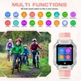 thumbnail image 4 of SHANNA 4G Smart Watch for Girls Boys, Smart Watch Phone with Calling, SOS, GPS, Camera, Flashlight, GPS Tracker for 3-12 Years Kids Birthday Xmas Gift, Pink, 4 of 7