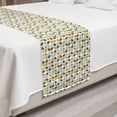 thumbnail image 2 of Abstract Bed Runner, Retro Mid-Century Modern Style Geometric Composition Classic Art, Decorative Accent Bedding Scarf for Hotels Homes and Guestrooms, King, Yellow Pale Seafoam White, by Ambesonne, 2 of 2