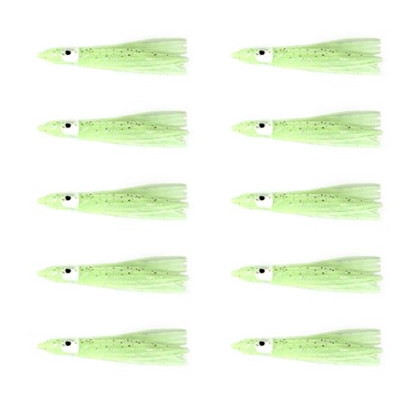 Yokua 10pcs Luminescent Simulation Squid Soft Baits Hook Attracting False Baits