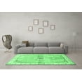 thumbnail image 3 of Ahgly Company Indoor Square Medallion Emerald Green Traditional Area Rugs, 7' Square, 3 of 4