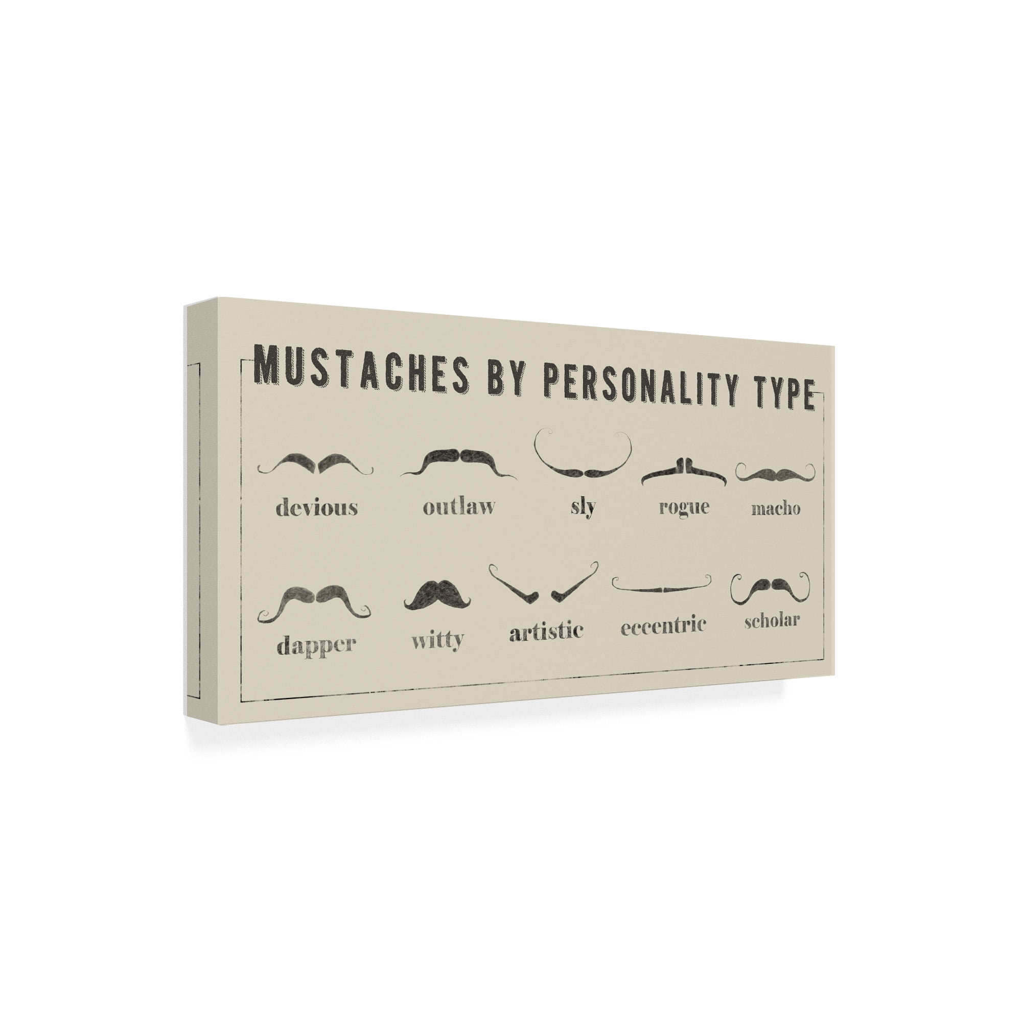 Trademark Fine Art 'Mustaches Personalities' Canvas Art by Jason Johnson