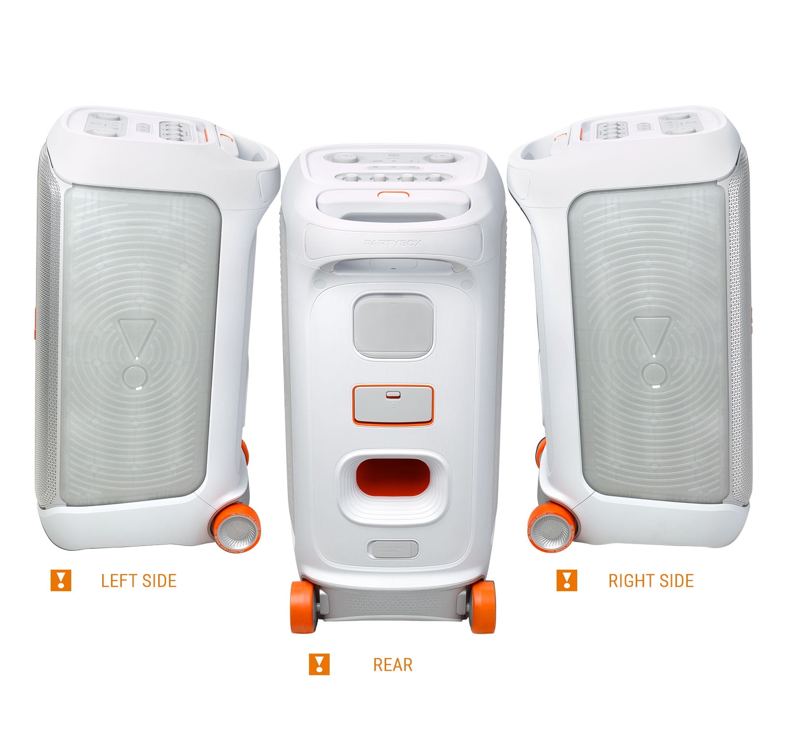 JBL PartyBox Stage 320 Bluetooth Speaker with Battery 400 Bundle - White