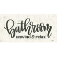 thumbnail image 2 of Imperfect Dust 32x18 White Modern Wood Framed Museum Art Print Titled - Bathroom - Unwind and Relax, 2 of 4