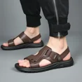 thumbnail image 7 of Mens Summer Casual Closed Toe Leather Sandals Outdoor Fisherman Adjustable Beach Shoes, 7 of 7