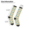thumbnail image 4 of Fotbe Dinosaurs and Tropical Leaves print Women's Men's Novelty Crew Socks Cotton Socks Knee High Socks for Walking,Running,Nurses,Pregnancy, 4 of 8