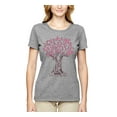 thumbnail image 2 of Wild Bobby Breast Cancer Awareness Pink Tree Words of Encouragement Breast Cancer Awareness Women Graphic Tee, Heather Grey, 3X-Large, 2 of 6