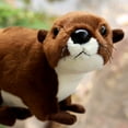 thumbnail image 3 of 15.7" Plush River Otter Stuffed Animal Doll Gifts Animal Otter Simulation - Brown, 3 of 8