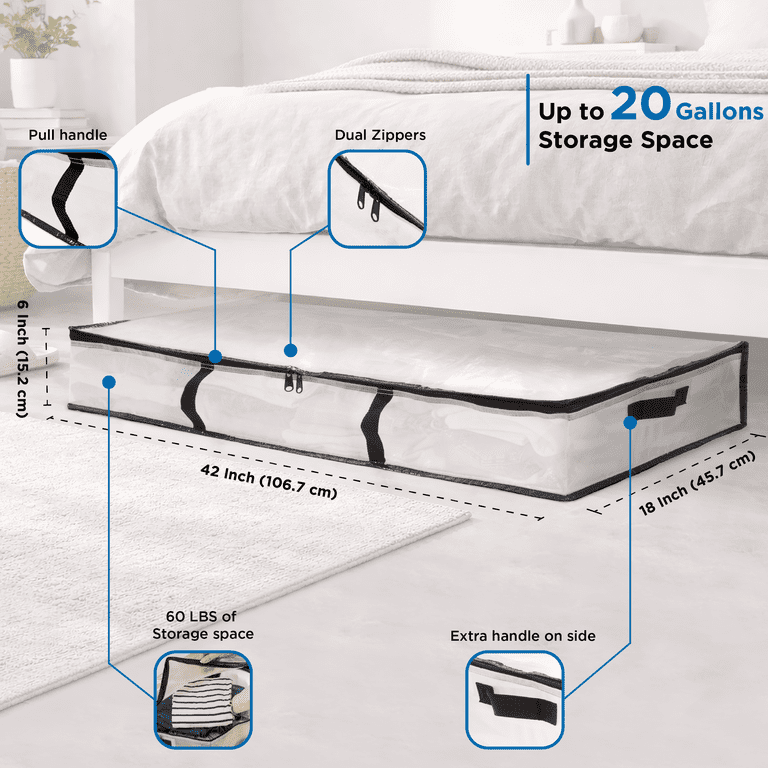 Clear Under-Bed Storage Bag with Zipper photo 6
