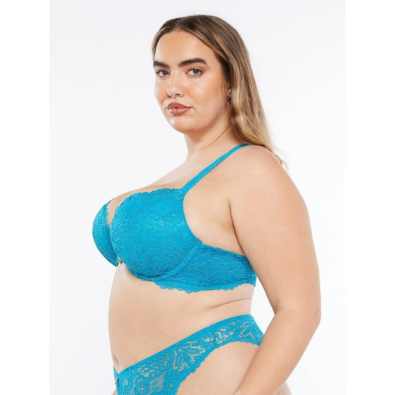 Savage X Fenty, Women's, Romantic Corded Lace Front-Closure Push Up Bra 