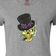 thumbnail image 4 of Inktastic Mardi Gras Skull with Cigar Women's T-Shirt, 4 of 5