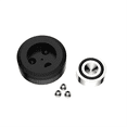 thumbnail image 3 of 4Pcs 50x22mm Hi-End Speaker Feet Aluminum Alloy Amplifier Stand DISCS Turntable CD Player Computer Machine Base,4 * shock-absorbing foot pads,Black, 3 of 6