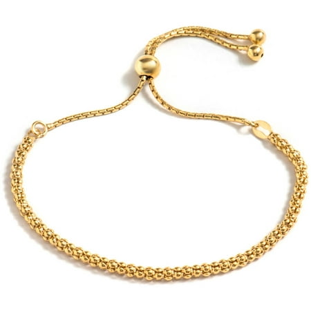 PORI Jewelers 18kt Gold-Plated Sterling Silver Coreana Adjustable Bracelet