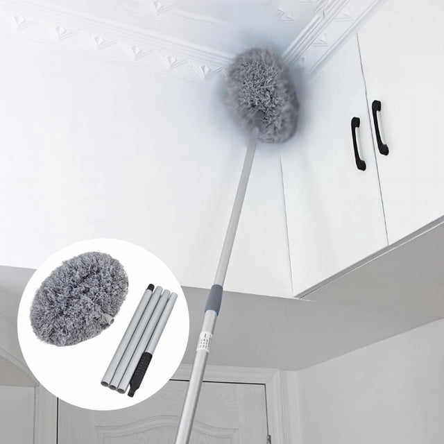 Retractable Feather Duster Ring Dust Sweep Ceiling Artifact Clean Duster Wipe Ceiling Fan Round Dust Duster