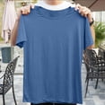 thumbnail image 7 of HAJWOH Womens Summer Tshirt Short Sleeve Shirts Beach Vacation Outfits Oversized Workout Tshirts Crew Neck Casual Clothes L, 7 of 7
