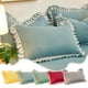 thumbnail image 1 of Funda de almohada francesa con volantes cepillados suaves - cierre de sobre, poliéster transpirable y lavable para la comodidad del dormitorio en amarillo, azul, verde, rojo, gris, 1 of 6